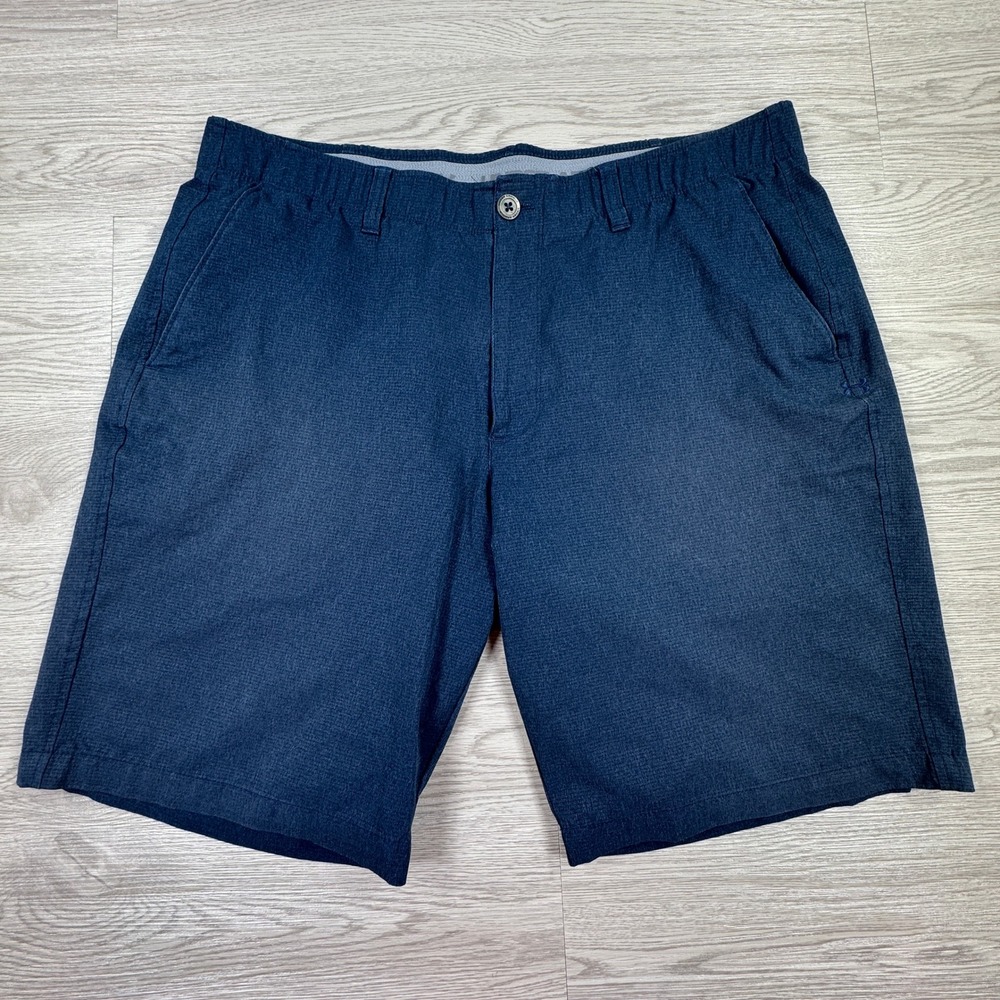 Under Armour Men's Shorts HeatGear Golf Performance Navy Blue 38 Lightweight